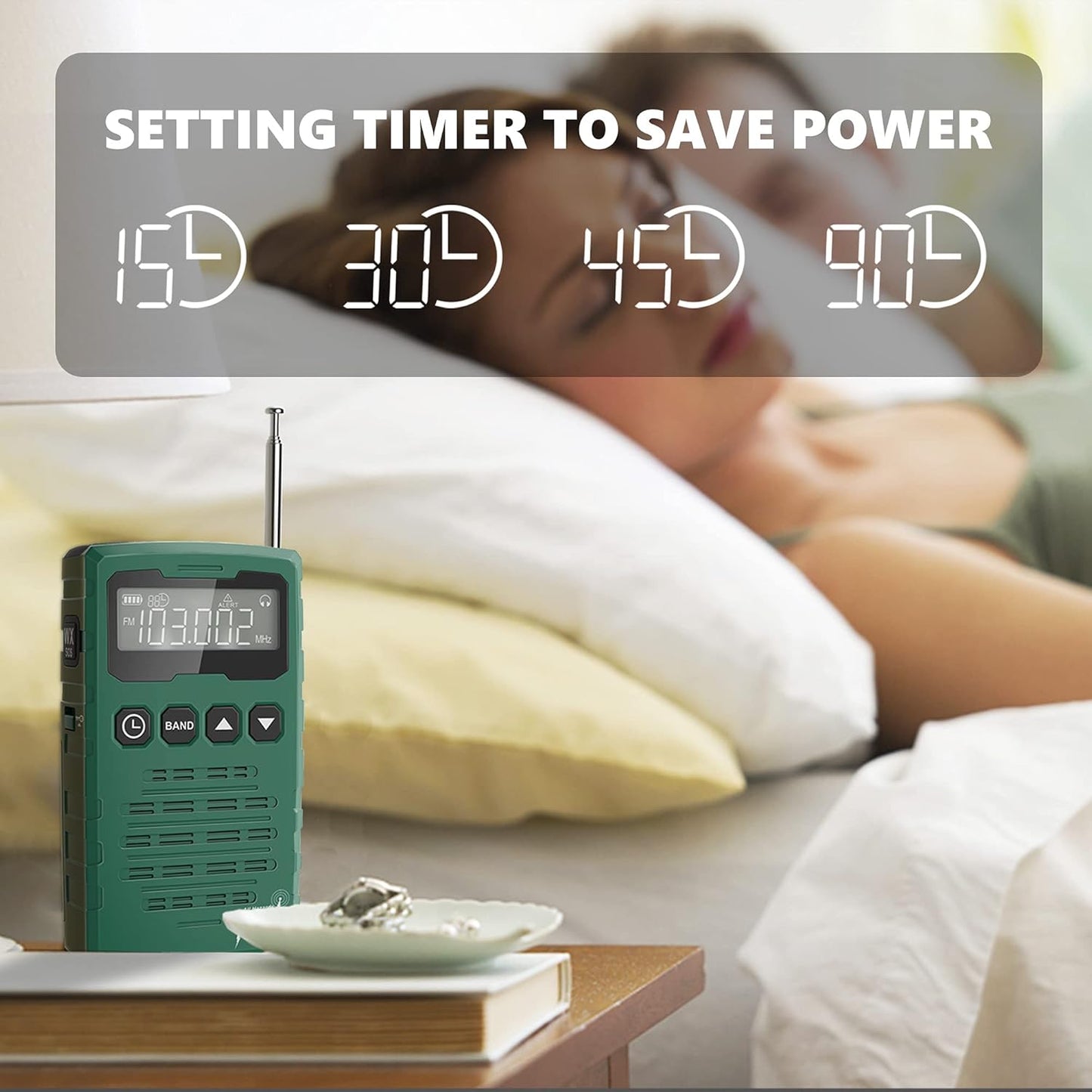 AM FM Radios Pocket Portable with Best Reception Sound, Digital Transistor Radio Battery Operated, NOAA Weather Emergency Alert Radio, Handheld Radio for Walkman, Parents, Friends Gift